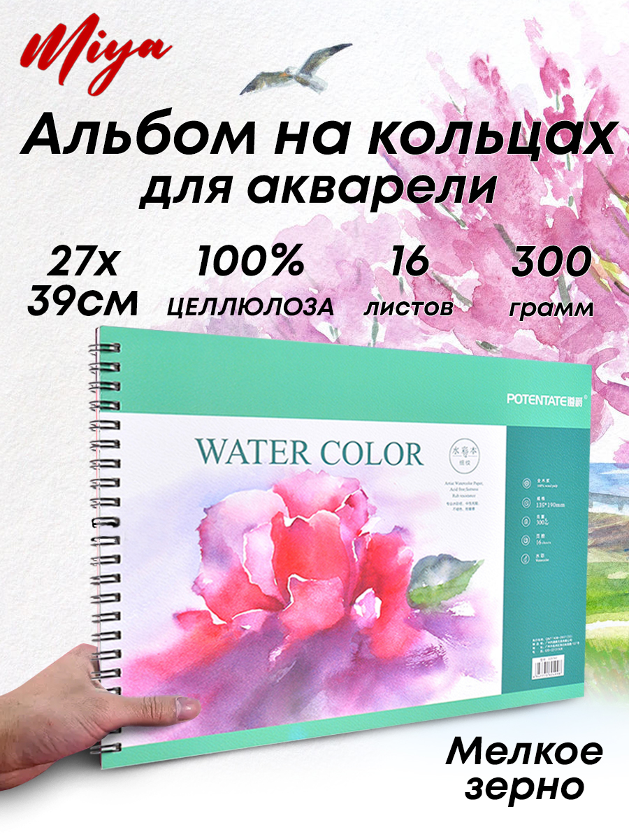 Альбом 100% целлюлоза, на кольцах, мелкое зерно 8k