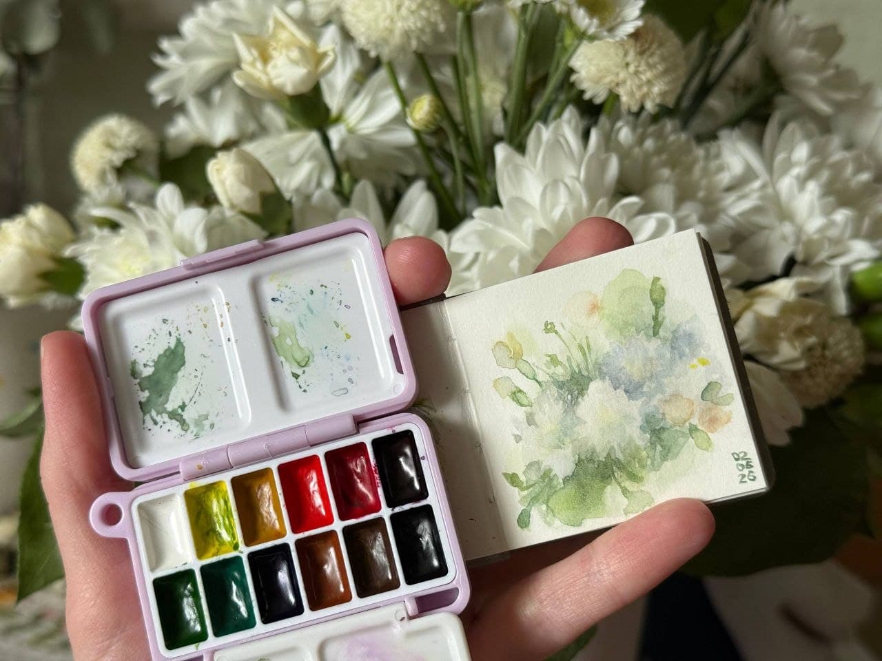 🎨 Мы уже показывали эту акварель, помните наши посты с выкрасками от Гульнары